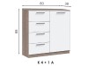 Chest of drawers K4 A+ 1A