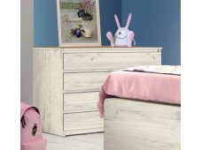 Chest of drawers Sirius oak kraft white