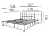 Bed "Evita" 180x200 cm