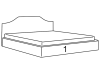 Bed "Monica" 160x200 cm